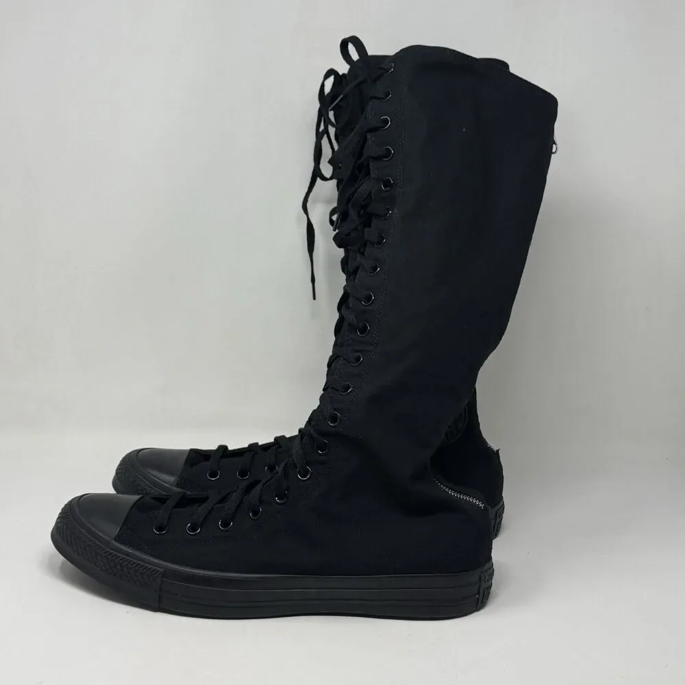 Converse XXHI Knee High Sneakers Mens 13 Triple Black Back Zipper Skater Punk - Picture 3 of 14